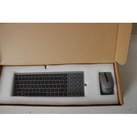 SALE OUT.  | Dell | Keyboard and Mouse | KM7120W | Wireless | 2.4 GHz, Bluetooth 5.0 | Batteries included | US | REFURBISHED | Bluetooth | Titan Gray | Numeric keypad | Wireless connection