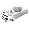 Sharp HT-SBW53121(SL) Q 3.1.2 Dolby Atmos/ DTS:X Soundbar with Wireless Subwoofer, Silver | Sharp