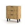 SCANDI 3S SLIM OAK ARTISAN CHEST OF DRAWERS
