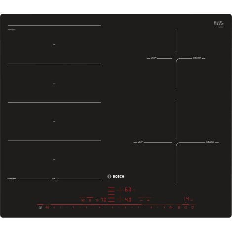 Bosch Serie 8 PXE601DC1E hob Black Built-in Zone induction hob 4 zone(s)