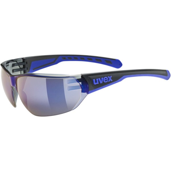 Okulary rowerowe UVEX Equate, black/blue matt/mirror ...