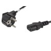 Lanberg CEE 7/7->IEC 320 C13 power cord 1.8m, black | Lanberg