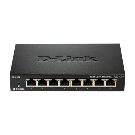 D-Link | Switch | DGS-108/E | Unmanaged | Desktop | Gigabit Ethernet (copper) ports quantity 8 | 60 month(s)