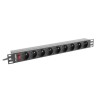 LANBERG POWER STRIP RACK 19" (1U, 16A, 9X 230V PL)