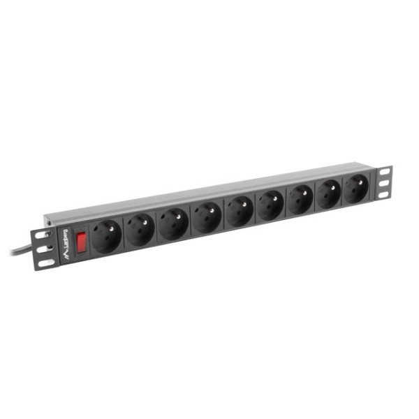 LANBERG POWER STRIP RACK 19" (1U, ...