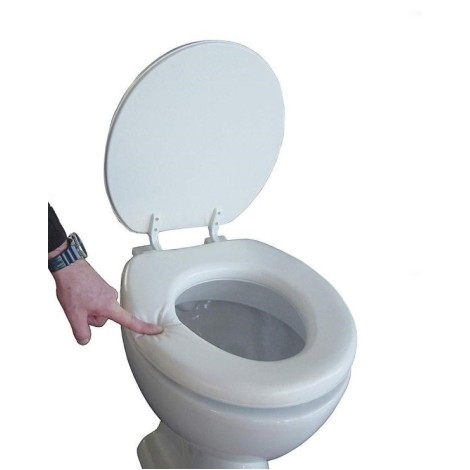 Soft toilet seat with a flap