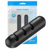 5-portowy organizer kabli Vention 2 szt. czarny