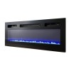 RTV EVA cabinet with electric fireplace 180x40x52 cm black/gloss black