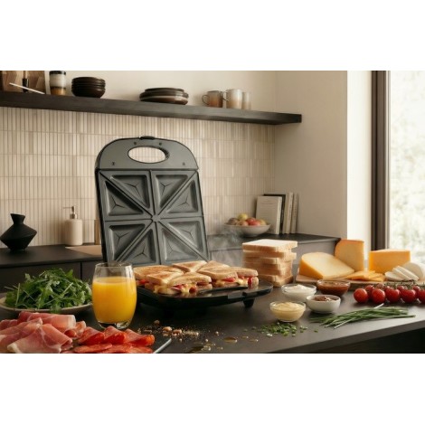 Promis STP 25 XXL sandwich maker, 4 toasts, 1400 W, black