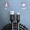 AXAGON BUCM3-AM15AB SPEED cable USB-C <-> USB-A, 1.5m, USB 3.2 Gen 1, 3A, ALU, braid