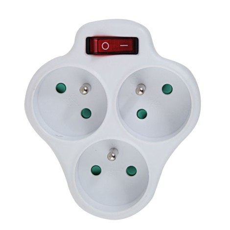 Esperanza ELK304W Electrical Splitter 3 sockets switch White