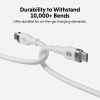 Hyper 1.5m Silicone USB-C to USB-C 60W Charging Cable - White | Hyper