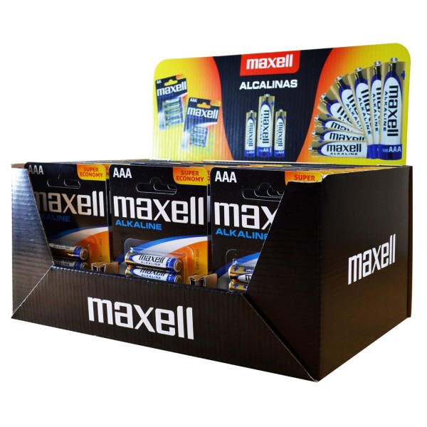 Maxell Alkaline LR03 AAA 4-pack Display ...