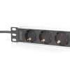 Digitus | 10” Socket Strip with Aluminum Profile, 4-way safety sockets | DN-95418