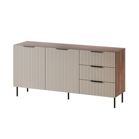 Cama Chest of drawers 1 ALMERA 156x42x75 walnut/cashmere
