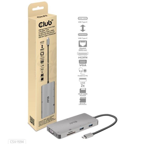 I/O HUB 9IN1 USB-C/CSV-1594 CLUB3D