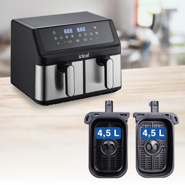 IDEAL Fat-free fryer, double horizontal 9L, ...
