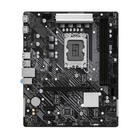 Mainboard|ASROCK|Intel B760 Express|LGA1700|Micro-ATX|Memory DDR5|Memory slots 2|2xPCI-Express 3.0 1x|1xPCI-Express 4.0 16x|3xM.2|2xHDMI|2xUSB 2.0|4xUSB 3.2|1xRJ45|3xAudio port|B760M-H2/M.2