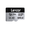 Lexar | SILVER PLUS | 64 GB | microSDXC | Flash memory class 10