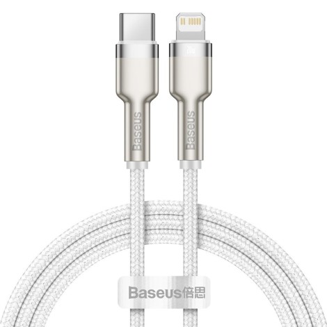 USB-C cable to Lightning Baseus Cafule, White, Power Delivery, 20W, 1m (white)