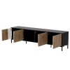 Cama MERCI RTV cabinet 200 x 40 x 54 cm black/oak artisan