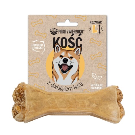 PAKA ZWIERZAKA Bone with goat L 13,5 cm - dog treat - 70g