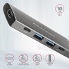I/O HUB USB-C 5IN1/0.2M HMC-5G2 AXAGON