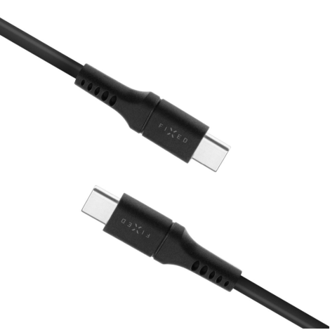 Fixed | Liquid Silicone Cable USB-C/USB-C, 2m, 60W | FIXDLS-CC2-BK