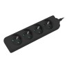 Lanberg Cable Power Strip, 4X French Outlets Quality-Grade Copper, 1.5 m | PS0-04E-0150-BK