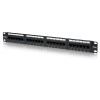 Digitus | Patch Panel | DN-91524U | Black | Category: CAT 5e; Ports: 24 x RJ45; Retention strength: 7.7 kg; Insertion force: 30N max | 48.2 x 4.4 x 10.9 cm