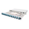 Fiber Optic Splice Box Front Panel, quick lock, 12x SC DX, 1U | DN-96200-QL | Grey