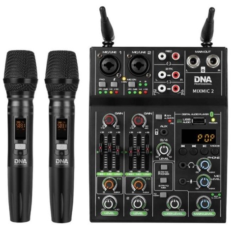 DNA MIXMIC 2 - Mikser audio, USB Bluetooth + 2x mikrofony bezprzewodowe