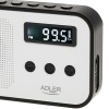 Adler | Digital radio PLL AM/FM | AD 1907 | Alarm function | White/Black