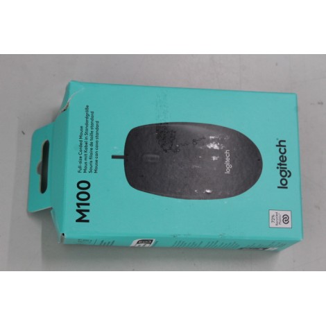 SALE OUT. Logitech M100 Optical USB, Black | Logitech Mouse | M100 | Optical | Optical mouse | Wired | Black | DAMAGED PACKAGING