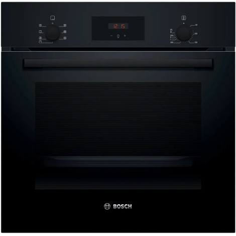 Bosch Oven | HBF133BA1 | 66 L | Electric | EcoClean | Knobs | Height 59.5 cm | Width 59.4 cm | Black