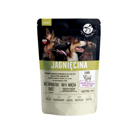 PET REPUBLIC Adult Lamb - wet dog food - 500g