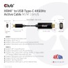 CABLE HDMI TO USB-C 1.8M/M/M CAC-1334 CLUB3D