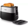 Philips | Toaster | HD2517/90 Daily Collection | Power 830 W | Number of slots 2 | Housing material Plastic | Black/Stainless Steel