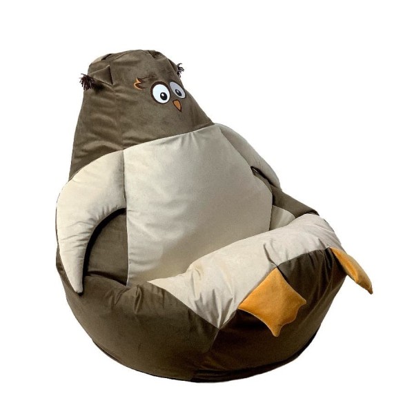 Sako sack pouffe Sowa brown-beige L ...