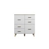 Cama Sideboard LOTTA 110 2D4S white/sonoma oak