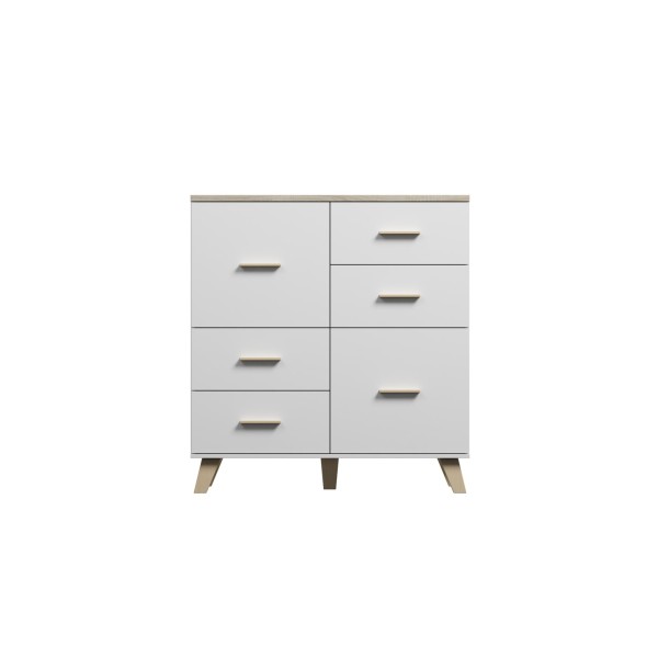 Cama Sideboard LOTTA 110 2D4S white/sonoma ...