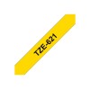 Brother | TZe-621 Laminated Tape | Black on Yellow | TZe | 8 m | 9 cm