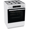Gorenje Cooker | GKS6C70WJ | Hob type Gas | Oven type Electric | White | Width 60 cm | Depth 60 cm | 71 L