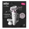 Braun Epilator | SES9-030 3D Silk-Epilk 9 Flex | Operating time (max) 50 min | Number of power levels 2 | Wet & Dry | White/Rose