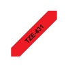 Brother | TZE-431 Laminated Tape | Black on Red | TZe | 8 m | 1.2 cm
