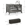 KinderKraft Łóżeczko turystyczne JOY 2 DARK GREY
