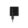 NATEC RIBERA GAN CHARGER 1x USB-A + 1x USB-C 65W BLACK