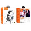 Hoco W110 Resource Gaming Headset Wired USB+ Jack 3.5 In-Ear White