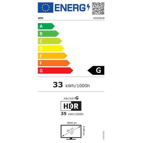 AOC AG326UD 31.5inch QD OLED 165Hz HDR