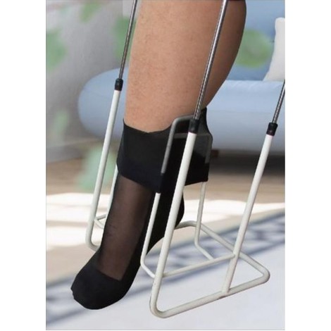 Instrument for putting on compression stockings and tights